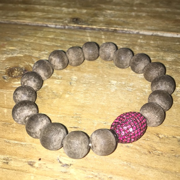 Jewelry - Hawaiian wood and CZ accent beat